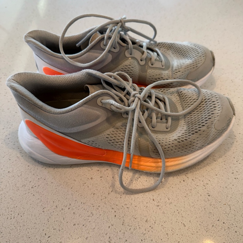 Lululemon Gray and Orange Athletic Sneakers